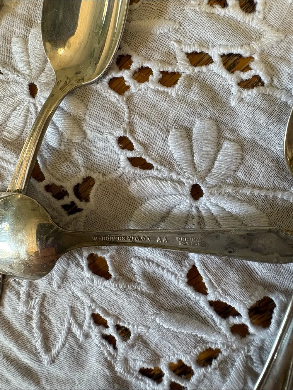 W. Rogers Sterling Silver plated  tea espresso spoons- Set of 5